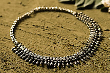 धरा ✽ Antique Finish White Metal ✽ Necklace { 39 }